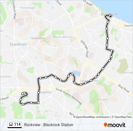 114 Route Schedules, Stops & Maps Rockview‎→Blackrock Station (Updated)