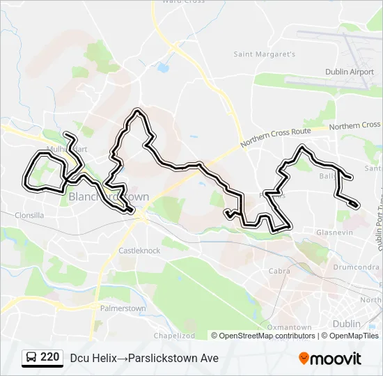 220 Bus Line Map