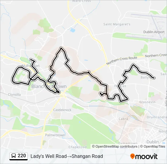 220 Bus Line Map
