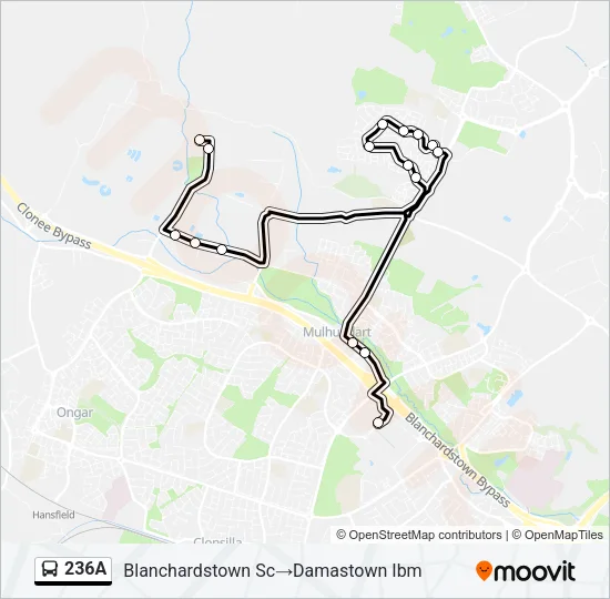 236A Bus Line Map