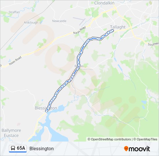 65A Bus Line Map