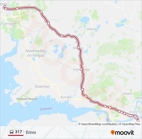 317 Bus Line Map