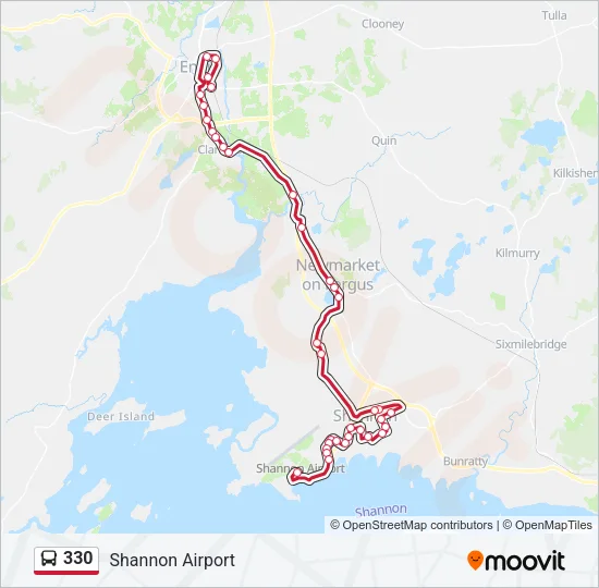330 Bus Line Map