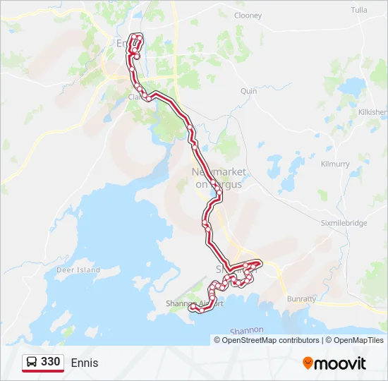 330 Bus Line Map