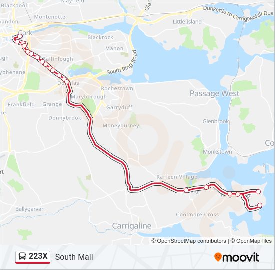 223X bus Line Map