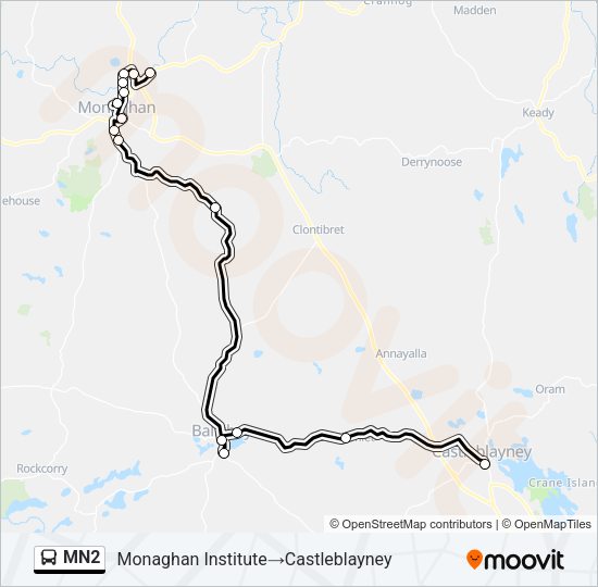 MN2 Bus Line Map
