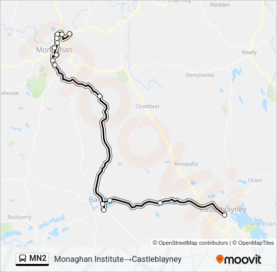 MN2 Bus Line Map