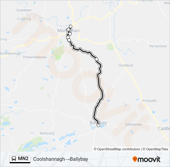 MN2 bus Line Map