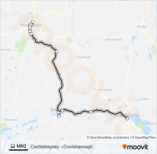 MN2 Bus Line Map