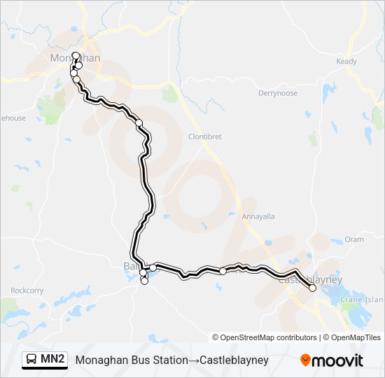 MN2 Bus Line Map
