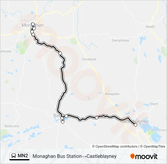 MN2 Bus Line Map
