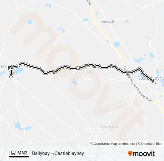 MN2 Bus Line Map
