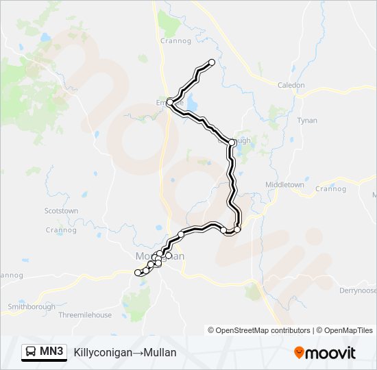 MN3 bus Line Map