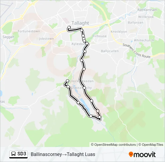 SD3 Bus Line Map