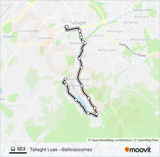 SD3 Bus Line Map