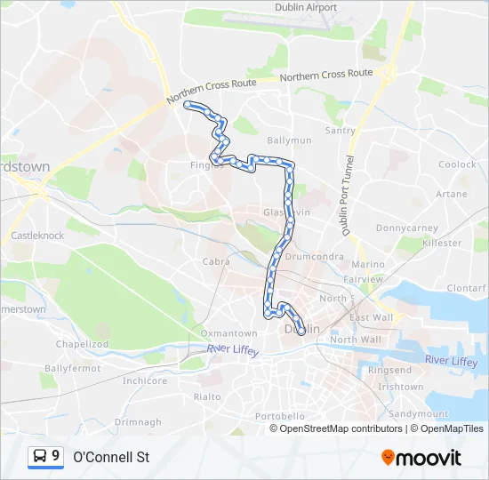 9 Bus Line Map