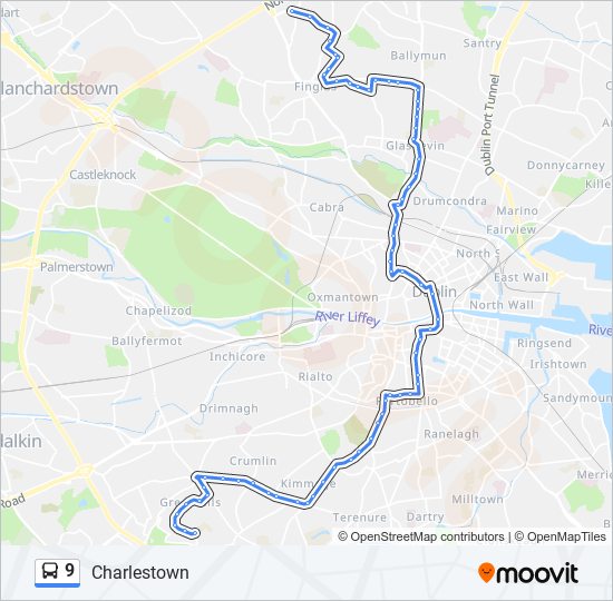 9 bus Line Map