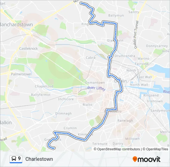 9 Bus Line Map