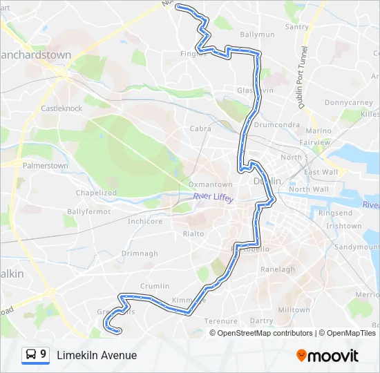 9 Bus Line Map