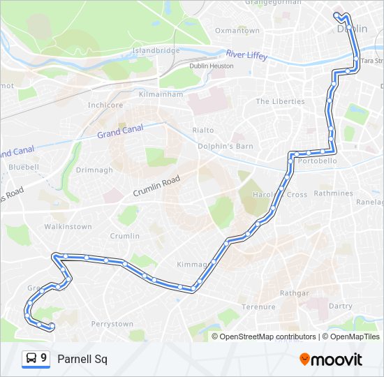 9 bus Line Map