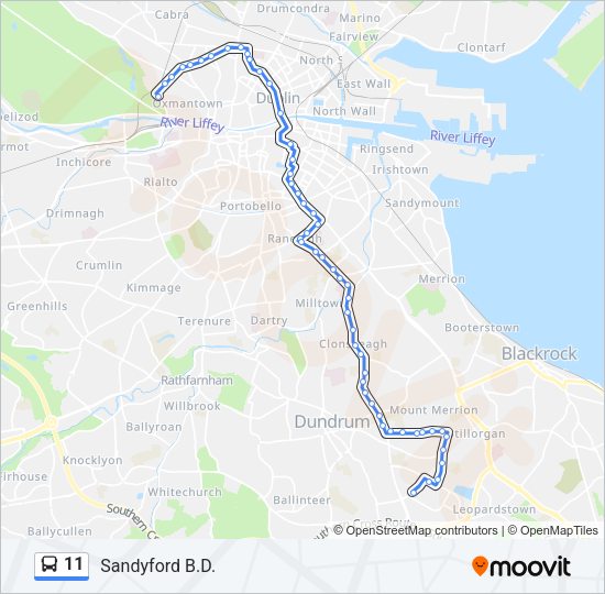 11 Bus Line Map