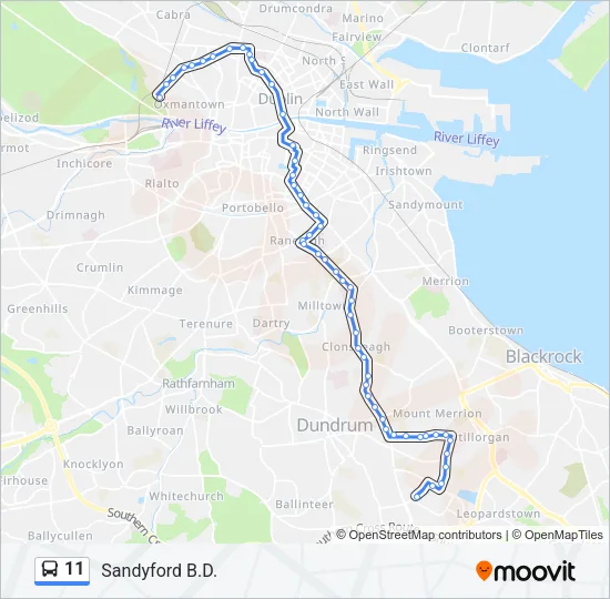 11 Bus Line Map