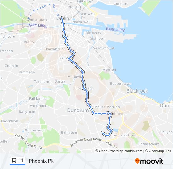 11 bus Line Map