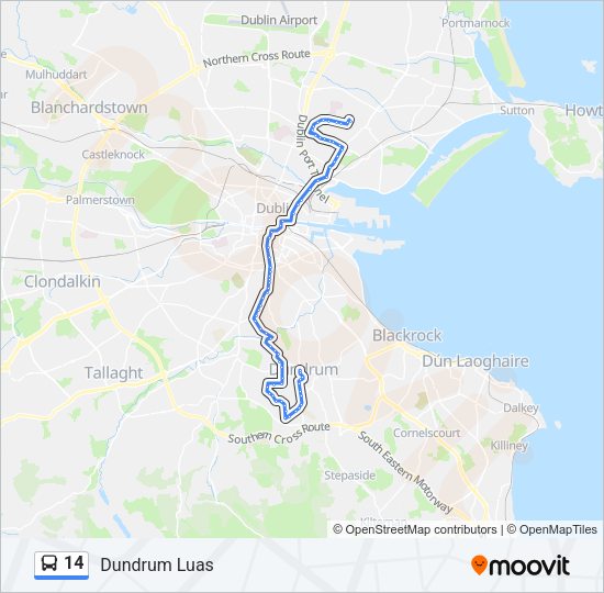 14 bus Line Map