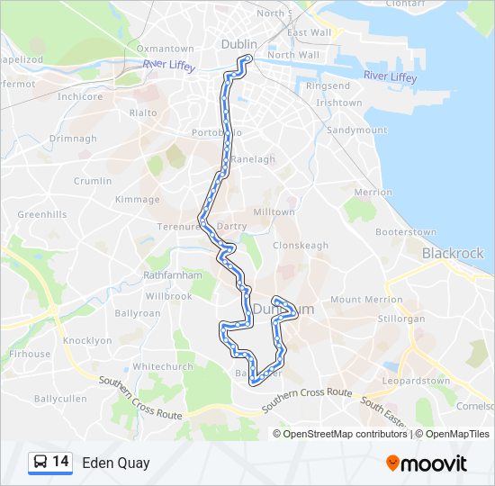 14 Bus Line Map