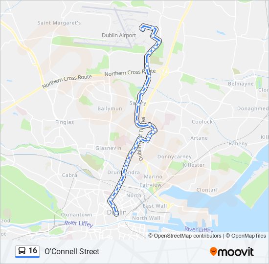 16 bus Line Map