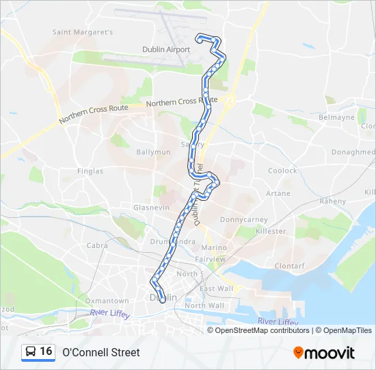 16 Bus Line Map