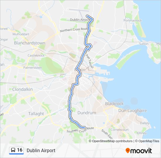Dublin Airport Coach Park Zone 16 Map moovitapp.com