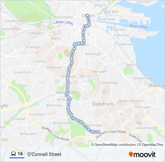 16 Bus Line Map