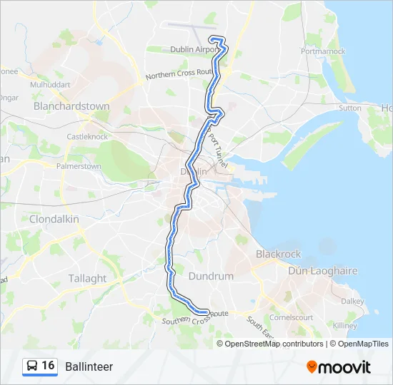 16 Bus Line Map