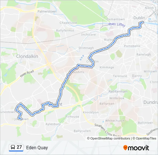 27 Bus Line Map