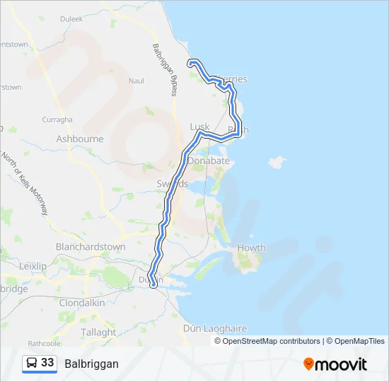 33 Bus Line Map