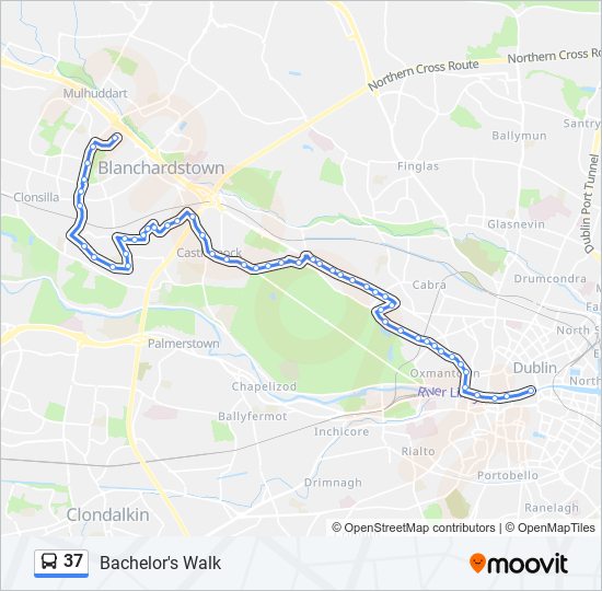 37 Bus Line Map