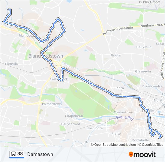 38 Bus Line Map