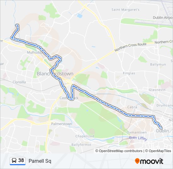 38 Bus Line Map