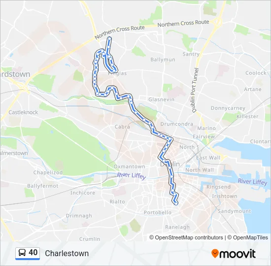 40 Bus Line Map