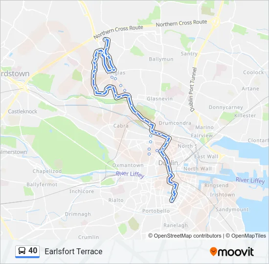 40 Bus Line Map