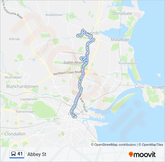 41 Bus Line Map