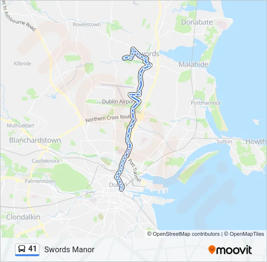 41 Bus Line Map