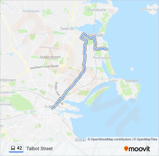 42 Bus Line Map
