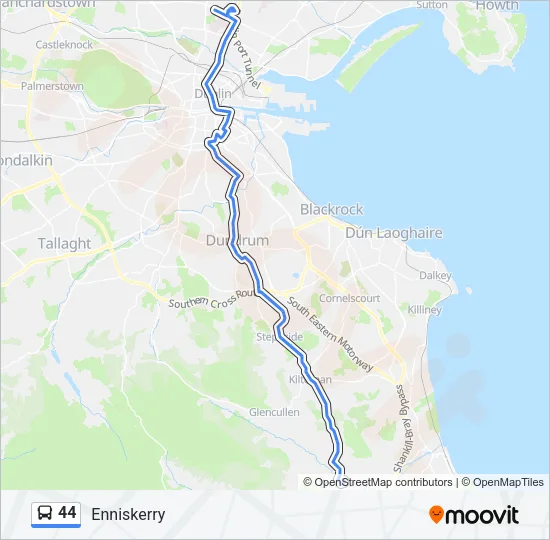 44 Bus Line Map