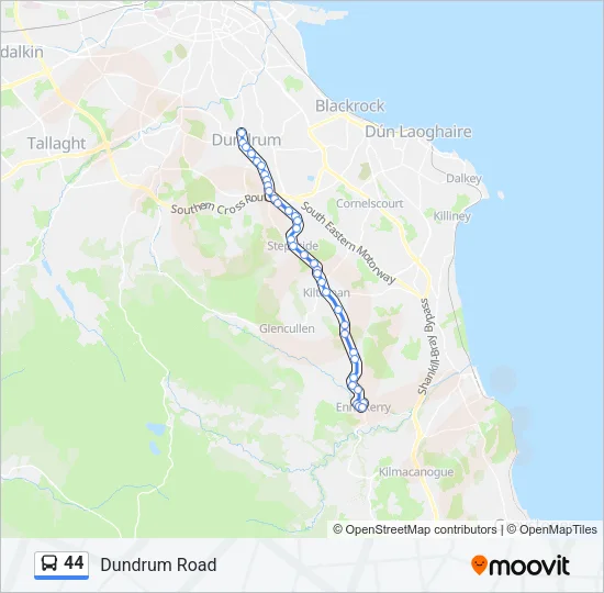 44 Bus Line Map