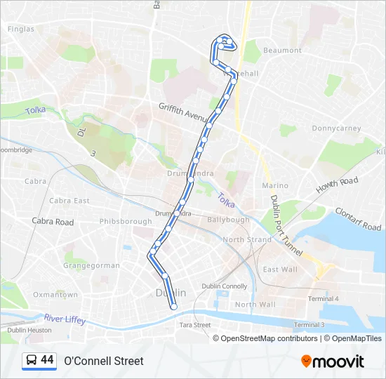 44 Bus Line Map