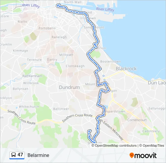 47 Bus Line Map