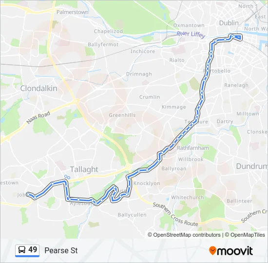 49 Bus Line Map