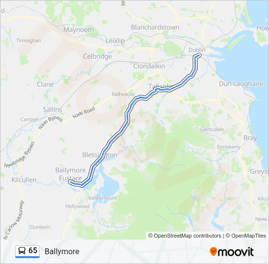 65 Bus Line Map